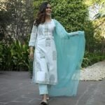 Pure Cotton Printed Straight Kurta with Pant & Dupatta Suit - Image 5