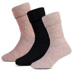 Winter Thermal Regular Length Thumb Socks for Women, Made with Thermal Control Technology & Extra Cushioning For a Warmth & Cozy Feel (Pack Of 3)