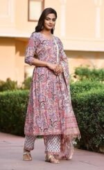 Viscose Floral Printed Kurta and Pant with Dupatta Set - Image 3