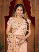 Elegant Lace Border Lintus Saree with Unstitched Blouse Piece - Image 4