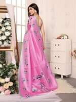 Woven Elegant Printed Art Silk Saree with Matching Blouse Material-Perfect for Festive Special Occasions, Exquisite Design and Vibrant Colors - Image 5