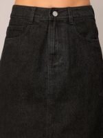 Midi Pencil Skirt With Side Slit - Image 5