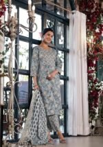 Design a New Zigzag Print with Three Layer gethering Anarkali Set for Women Ready to wear - Image 4