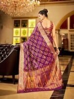 kanjivaram banarasi silk saree for Patola festival Wedding silk with rich pallu Design sarees for women with blouse piece - Image 5
