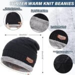 Sports Winters Cap & Muffler for Men & Women| Beanie Cap| 1 Set| (Black) - Image 2