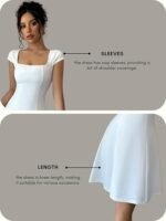 Women?s One Piece Dress ? Stylish Midi Party Dress for Women | Summer Casual Wear for Events, Date & Evening Look - Image 3