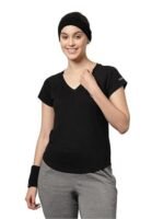Women's V-Neck Regular Fit Gym T-Shirt Soft, Lightweight & Quick-Dry Fabric Activewear Top for Workout, Yoga, Running, Exercise, Casual Breathable Fitness Everyday