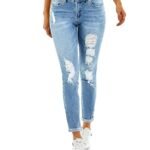 Women's Ripped Skinny Jeans Stretch Boyfriend Trendy Jean Women Straight Distressed Jeans