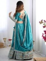 Woman's semistiched lengha choli with beautiful design Embordery Work - Image 2