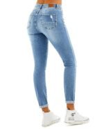 Women's Ripped Skinny Jeans Stretch Boyfriend Trendy Jean Women Straight Distressed Jeans - Image 4