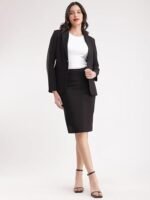 Single Breasted Blazer - Black - Image 2