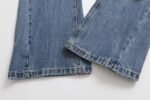 Women’s Blue Jeans | High Waist Straight-Leg Denim Pants | Retro Straight Jeans with Button Closure - Image 2