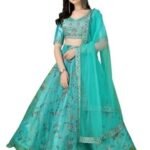 Women's Digital Printed organza Lehenga Choli