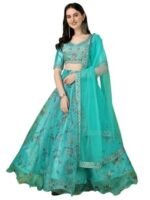 Women's Digital Printed organza Lehenga Choli
