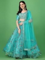 Women's Digital Printed organza Lehenga Choli - Image 3