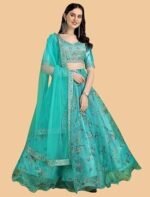 Women's Digital Printed organza Lehenga Choli - Image 4