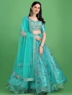 Women's Digital Printed organza Lehenga Choli - Image 2