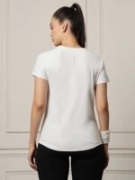 Women's Regular Fit Gym T-Shirt? Soft, Breathable & Quick-Dry Activewear Ideal for Workout, Yoga, Running, Exercise, Everyday Comfort Lightweight Stretchable Sportswear Top - Image 5