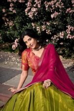 Women's Georgette With Floral Print Lehenga Choli Set