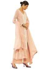 Womens Georgette Floral and Paisley Pattern Beadwork Suit Set - Image 3