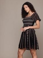 Black Cassidy Skater Dress - Image 4
