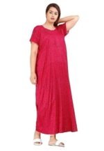 Nighty for Women Cotton Printed Maxi Gown Full Length Nighty, Night Dress Gown for Women