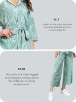 Set for Women | Stylish Korean Summer Outfit | Casual Long Shirt | Shirt T-Shirt for Girl & Woman | Top Pant Set | Trendy Travel & Streetwear Look for Girls | Hangouts | Picnic | Vacation Wear | 3/4 Half Sleeeve - Image 3