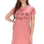 Women Cotton Printed Knee Length Nighty