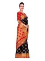 Women's Kanjivaram Silk Saree With Blouse Piece (4309-312-Rd-Blk-Rd_Black) - Image 4