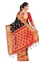 Women's Kanjivaram Silk Saree With Blouse Piece (4309-312-Rd-Blk-Rd_Black) - Image 2
