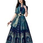 traditonal womens wear banarasi silk lehenga choli.