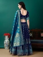 traditonal womens wear banarasi silk lehenga choli. - Image 4
