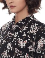 Womens Rayon Blend Floral Viscose Collared Neck Regular Fit Shirt Dress - Image 2