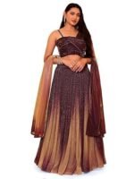 Women's Polyester Blend Semi-Stitched Lehenga Choli