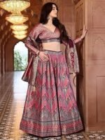 Women Faux Silk Semi-Stitched Lehenga Choli Set - Image 2