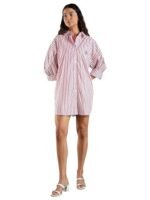 Cotton Spread Collar Shirt Dress