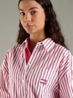 Cotton Spread Collar Shirt Dress - Image 2