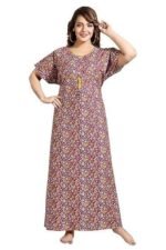 Women's Cotton Printed Floor Length Nightwear Nighty