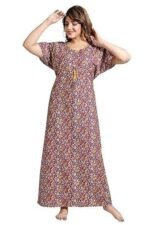 Women's Cotton Printed Floor Length Nightwear Nighty - Image 2