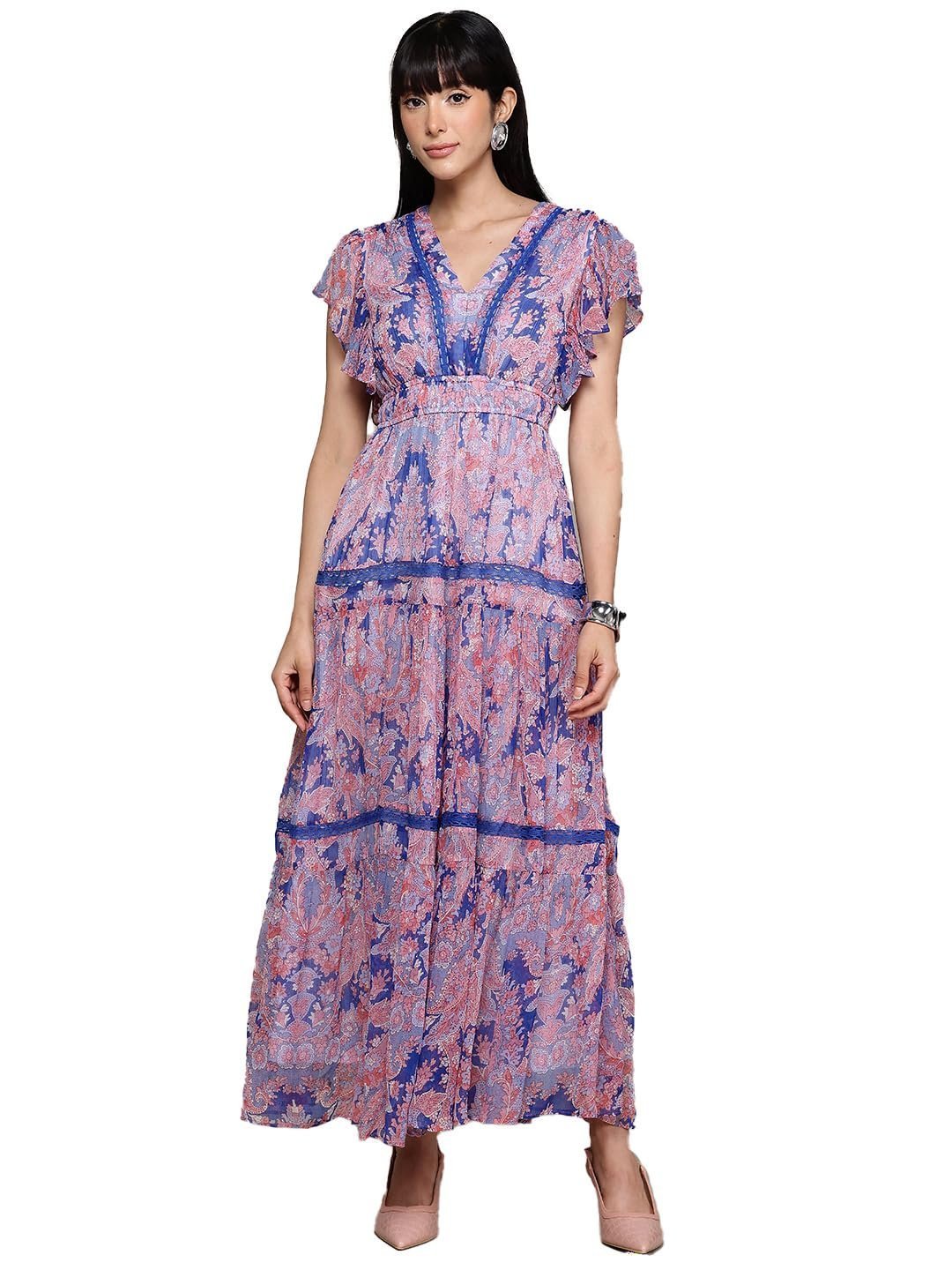 label-ritu-kumar-blue-nicolette-maxi-dress-1.jpg Women's Blue Nicolette Maxi Dress - Image 1