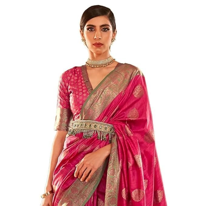 ll1-1-1-2.jpg Womens Cotton Patola SILK Designer Saree with Unstitched Blouse With Boluse Piece - Image 1