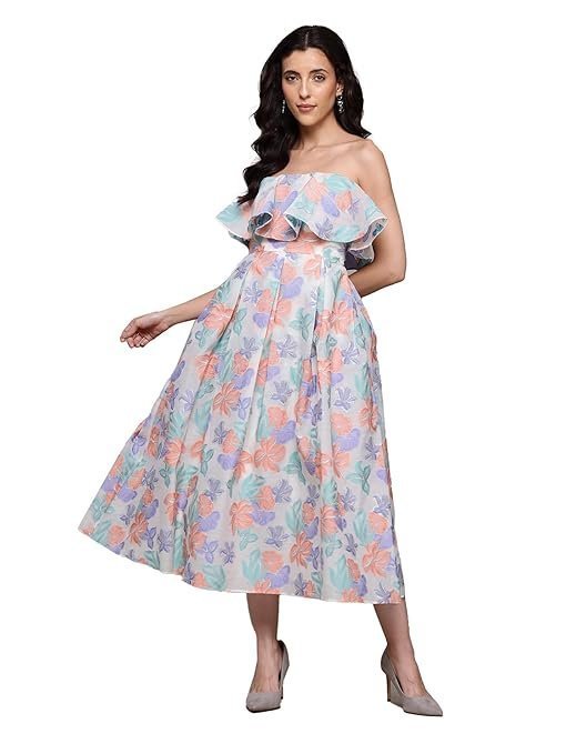 ll1-4.jpg Multi Eloise Off-Shoulder Long Dress - Image 1