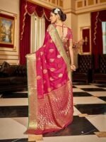 Womens Cotton Patola SILK Designer Saree with Unstitched Blouse With Boluse Piece - Image 2