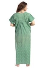 Women's Printed Polycotton Nightdress, Maxi Nighty Pack of 1 - Image 3