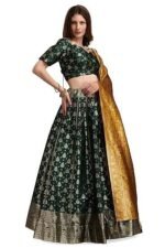 Women's Jacquard Semi-Stitched Lehenga choli (Trisha) - Image 3