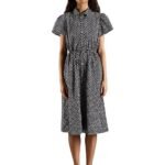 Cotton Spread Collar Shirt Dress