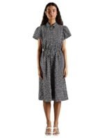 Cotton Spread Collar Shirt Dress