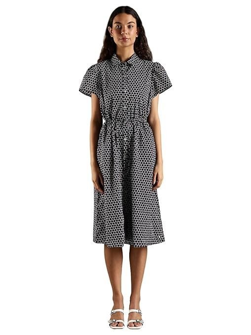 o1-1-2.jpg Cotton Spread Collar Shirt Dress - Image 1