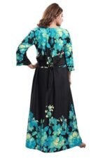Women's Crepe Printed Flare Nighty with Long Sleeves/Night Gown/Nightwear/Maxi - Image 4