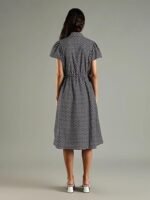 Cotton Spread Collar Shirt Dress - Image 4